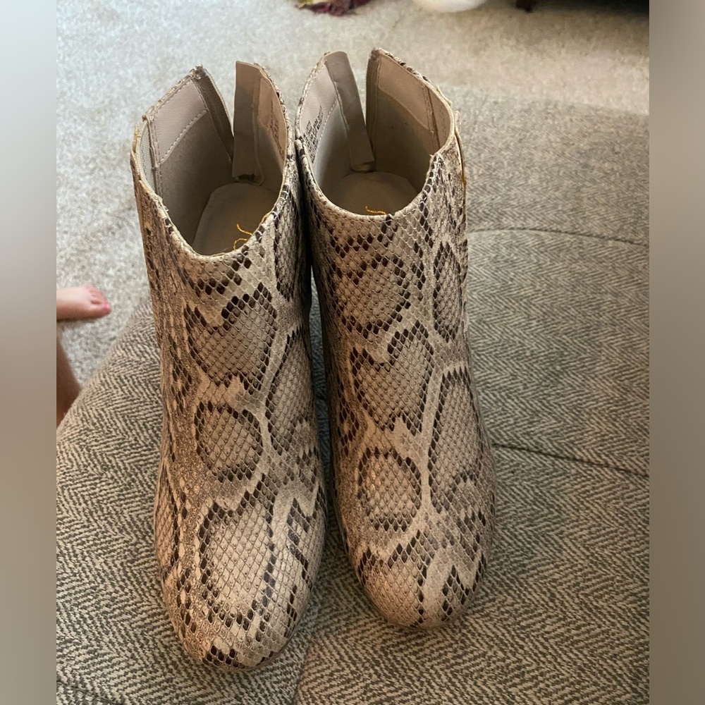 Faux Snake Skin Booties